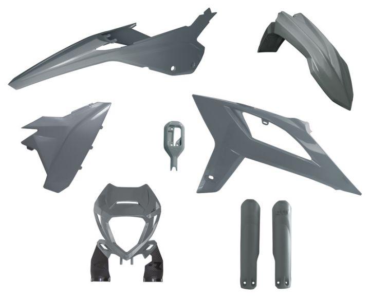 PLASTIC KIT/6 2020-22 BETA RR125-480 QUANTUM GREY, RTECH R-KITBET-GR0-620 image 1
