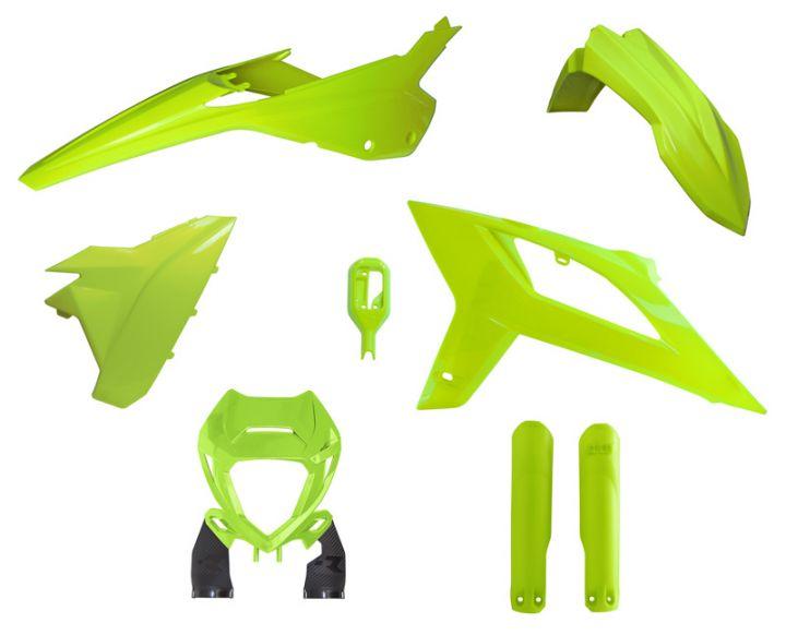 PLASTIC KIT/6 2020-22 BETA RR125-480 NEON YELLOW, RTECH R-KITBET-GF0-620 image 1