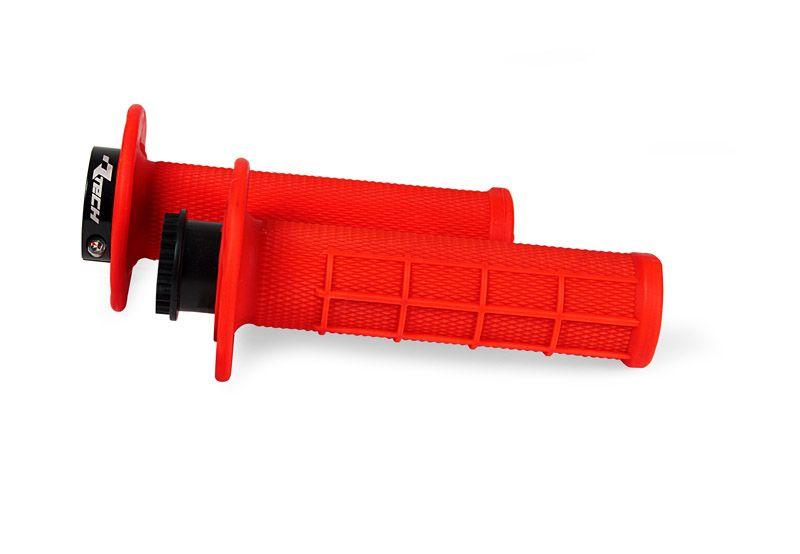 RTECH LOCK ON GRIP SET BETA, HALF WAFFLE GRIP RED, R-MPRRFBETA21 image 1
