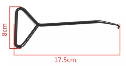 SPRING HOOK D-HANDLE PULLER TOOL 175mm STAINLESS STEEL BLACK PLATED thumbnail 3