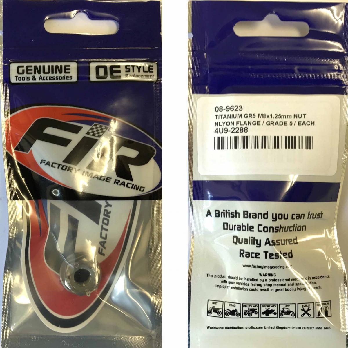 TITANIUM GR5 M8X1.25mm NUT, NYLON FLANGE / GRADE 5 / EACH thumbnail 2