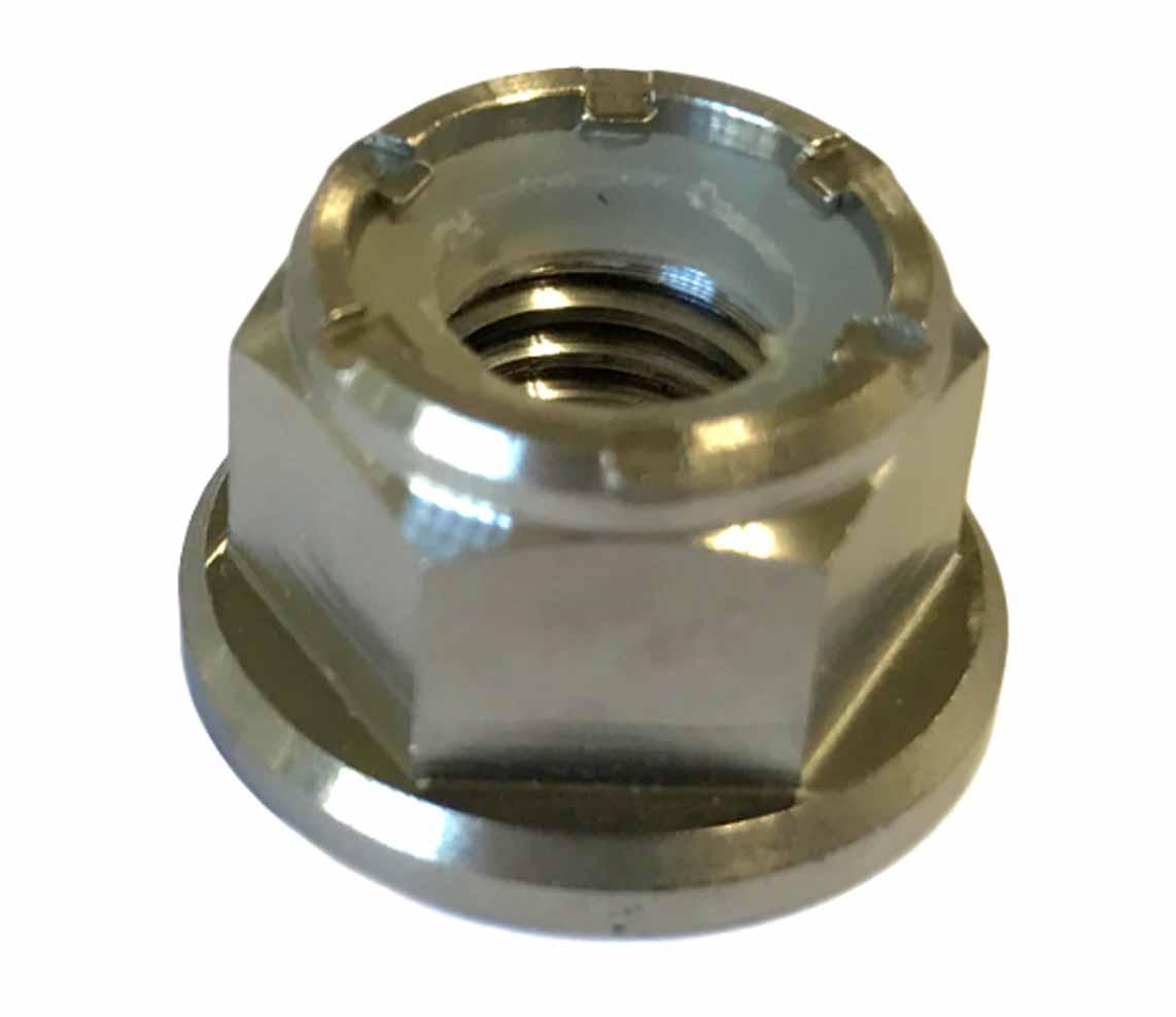 TITANIUM GR5 M8X1.25mm NUT, NYLON FLANGE / GRADE 5 / EACH thumbnail 3