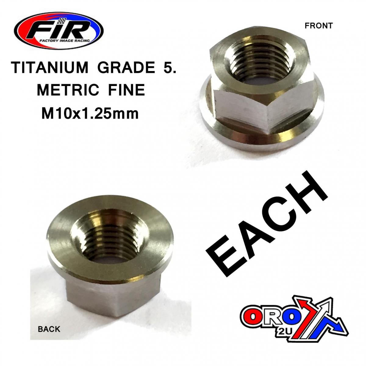 TITANIUM M10X1.25mm FLANGE NUT, TITANIUM GRADE 5 / EACH, REF 83-577 thumbnail 2