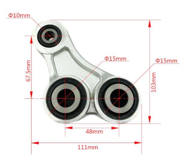 TRIANGLE LEVER REAR SHOCK LINKAGE KTM HUSQ SXS MXC SX EXC XCW EXCF SMR SMC 7900408014401 thumbnail 6