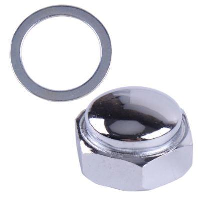 STEERING STEM DOME NUT & WASHER 63-13 HONDA 90304-153-000 image 1