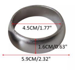 PACK OF 2 EXHAUST GASKET CONNECTOR POLARIS 3610047 thumbnail 3