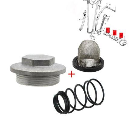 OIL DRAIN PLUG SPRING SCREEN FILTER HONDA ATC 185 S 200 E M X 12361-383-000 15426-107-000 thumbnail 2