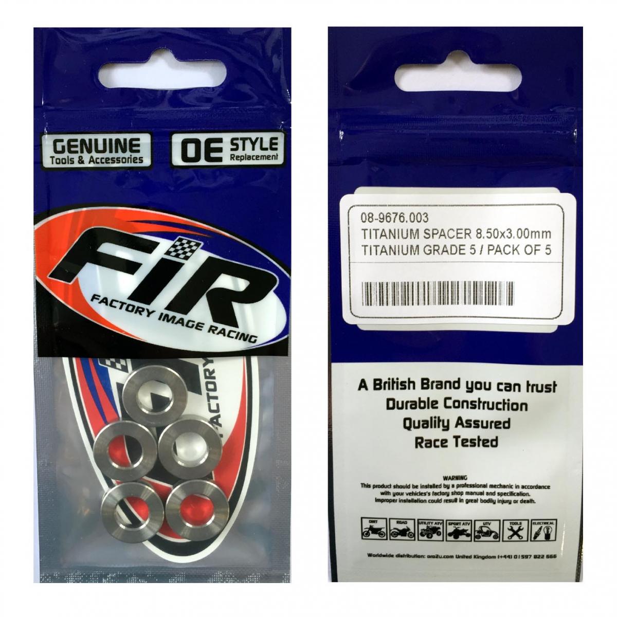 TITANIUM SPACER 8.50X3.00mm, TITANIUM GRADE 5 / PACK OF 5 thumbnail 4
