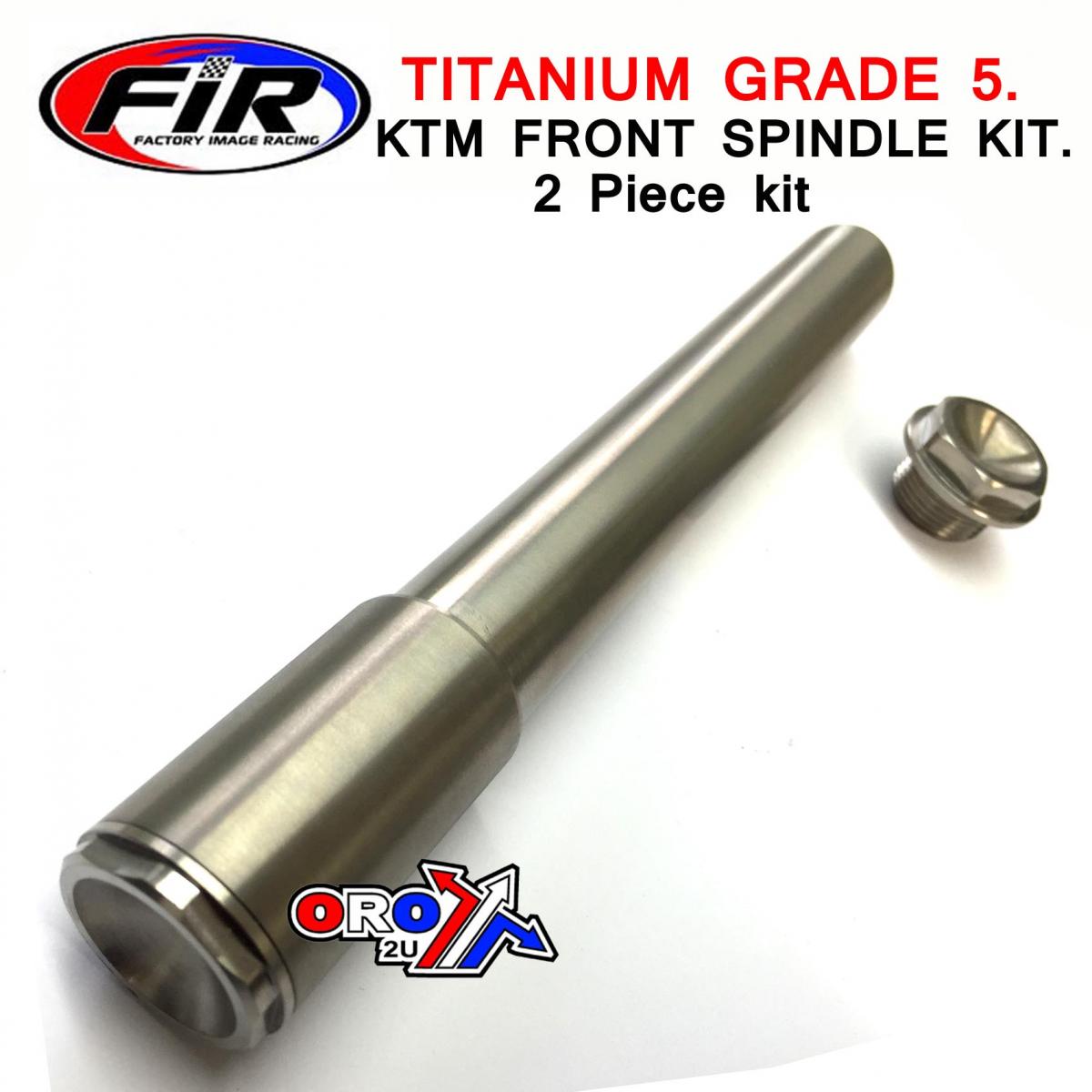 TITANIUM GR5 KTM FRONT SPINDLE KIT, OEM 77309081000 / TITANIUM GRADE 5 / EACH thumbnail 4