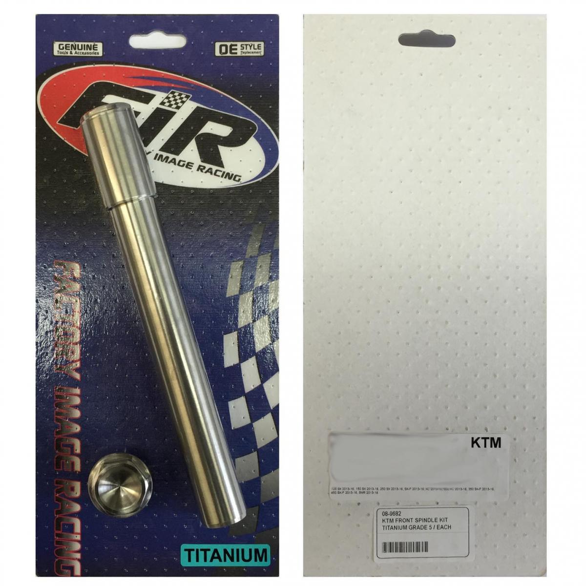 TITANIUM GR5 KTM FRONT SPINDLE KIT, OEM 77309081000 / TITANIUM GRADE 5 / EACH thumbnail 6