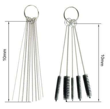 CARBURETOR JET CLEANING TOOL, DIRT REMOVEAL - NEEDLES & NYLON BRUSHES thumbnail 2