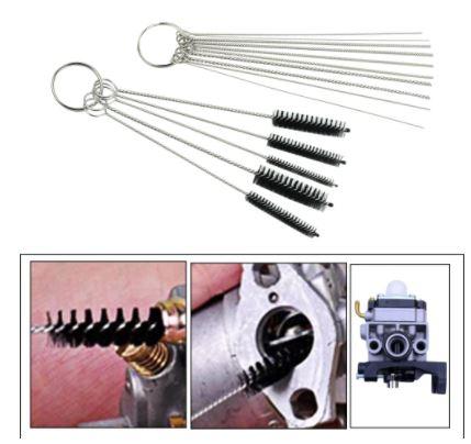 CARBURETOR JET CLEANING TOOL, DIRT REMOVEAL - NEEDLES & NYLON BRUSHES thumbnail 3