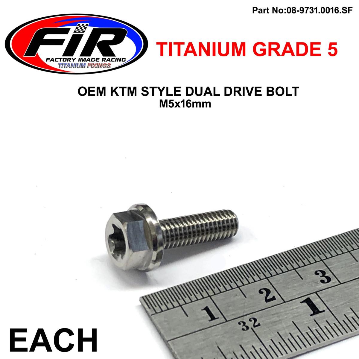 GR5 DUAL/D KTM BOLT 5x16mm EA, TITAUIUM / KTM OEM 0015050163 image 1