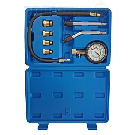 PETROL COMPRESSION TEST KIT 8pc 63mm GAUGE UP TO 300 psi - TOOLZONE KDPAU343 thumbnail 4
