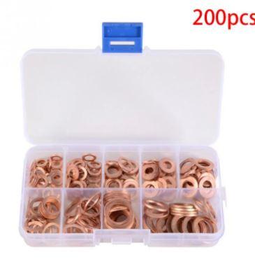 FIR COPPER WASHER KIT 200pcs M5 M6 M8 M10 M12 M14 image 1