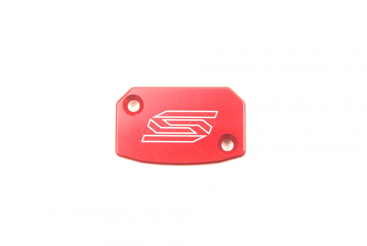 FRONT BRAKE RESERVOIR COVER RED 04-26 BETA GASGAS HUSABERG HUSQVARNA KTM SHERCO TRIUMPH SCAR 5801RD thumbnail 2