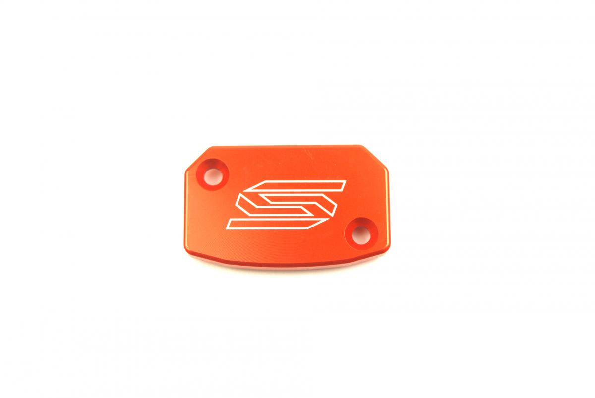 FRONT BRAKE RESERVOIR COVER ORANGE 04-26 BETA HUSABERG HUSQVARNA KTM RR SX XC EXC BREMBO SCAR 5801 thumbnail 2