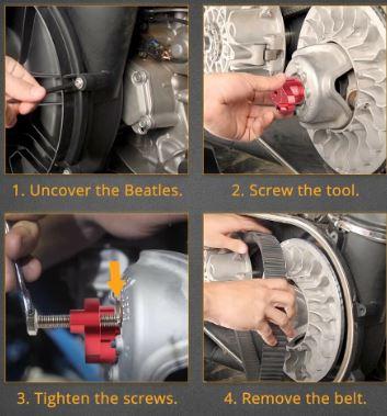 Drive Secondary Clutch Spreader Belt Tool Removal, Can Am Maverick x3 708200686 thumbnail 3