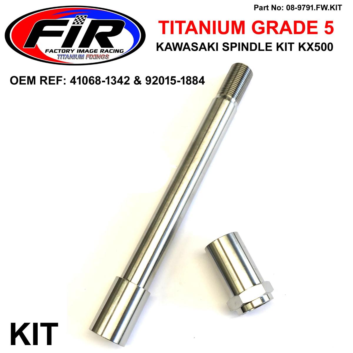 GR5 FRONT SPINDLE KIT KX500, KX 41068-1342 & 92015-1884, FACTROY IMAGE RACING image 1