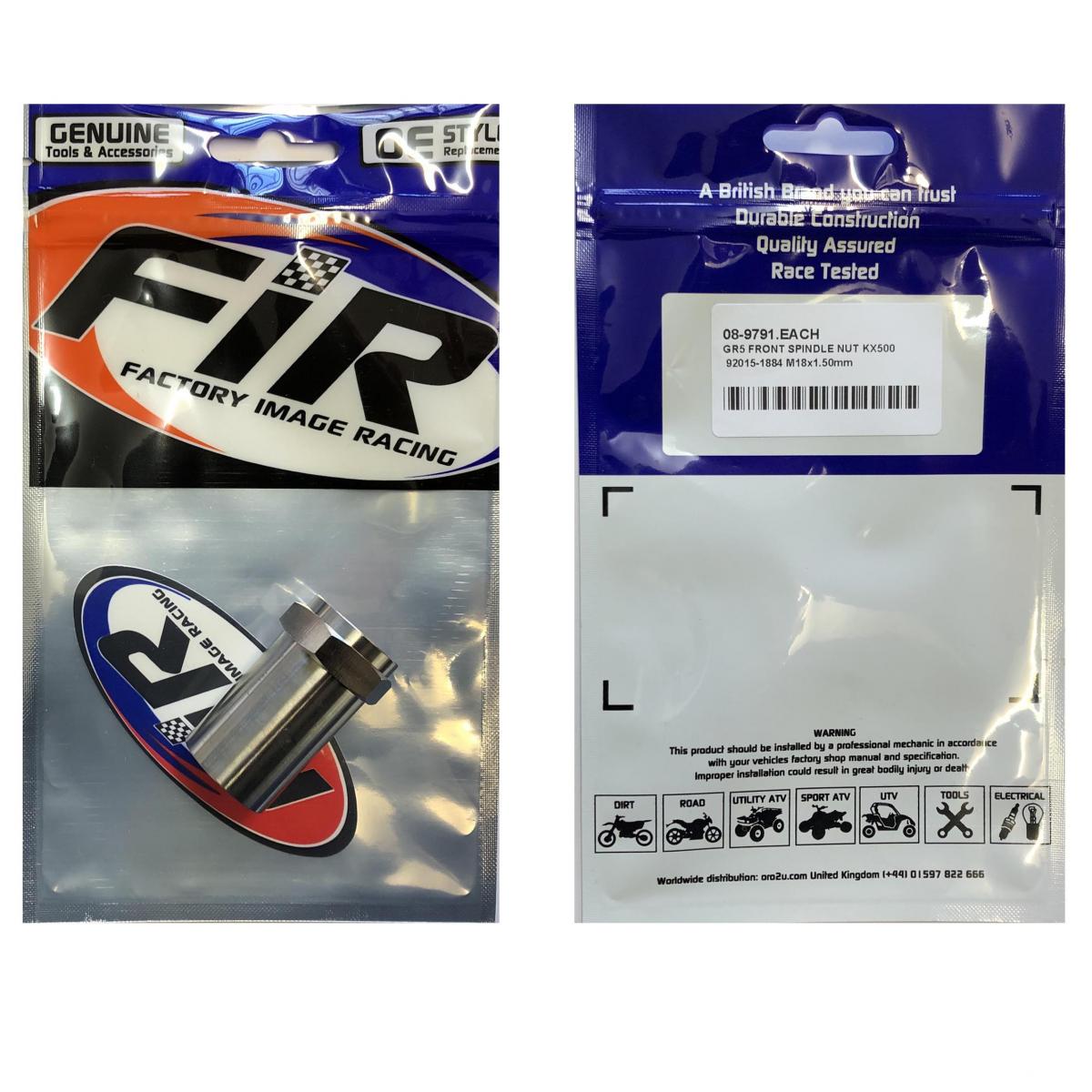 GR5 FRONT SPINDLE NUT KX500, 92015-1884 M18x1.50mm, KX 125 250 500 1993-2004 thumbnail 3