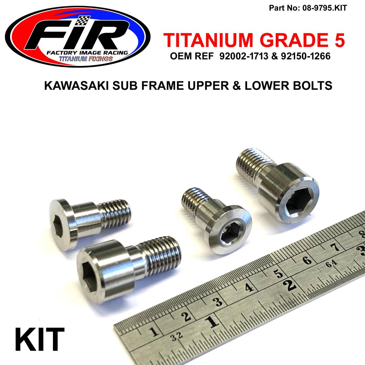 GR5 SUB FRAME BOLT KIT KX500, UPPER & LOWER FIXINGS, 92002-1713 & 92150-1266 image 1