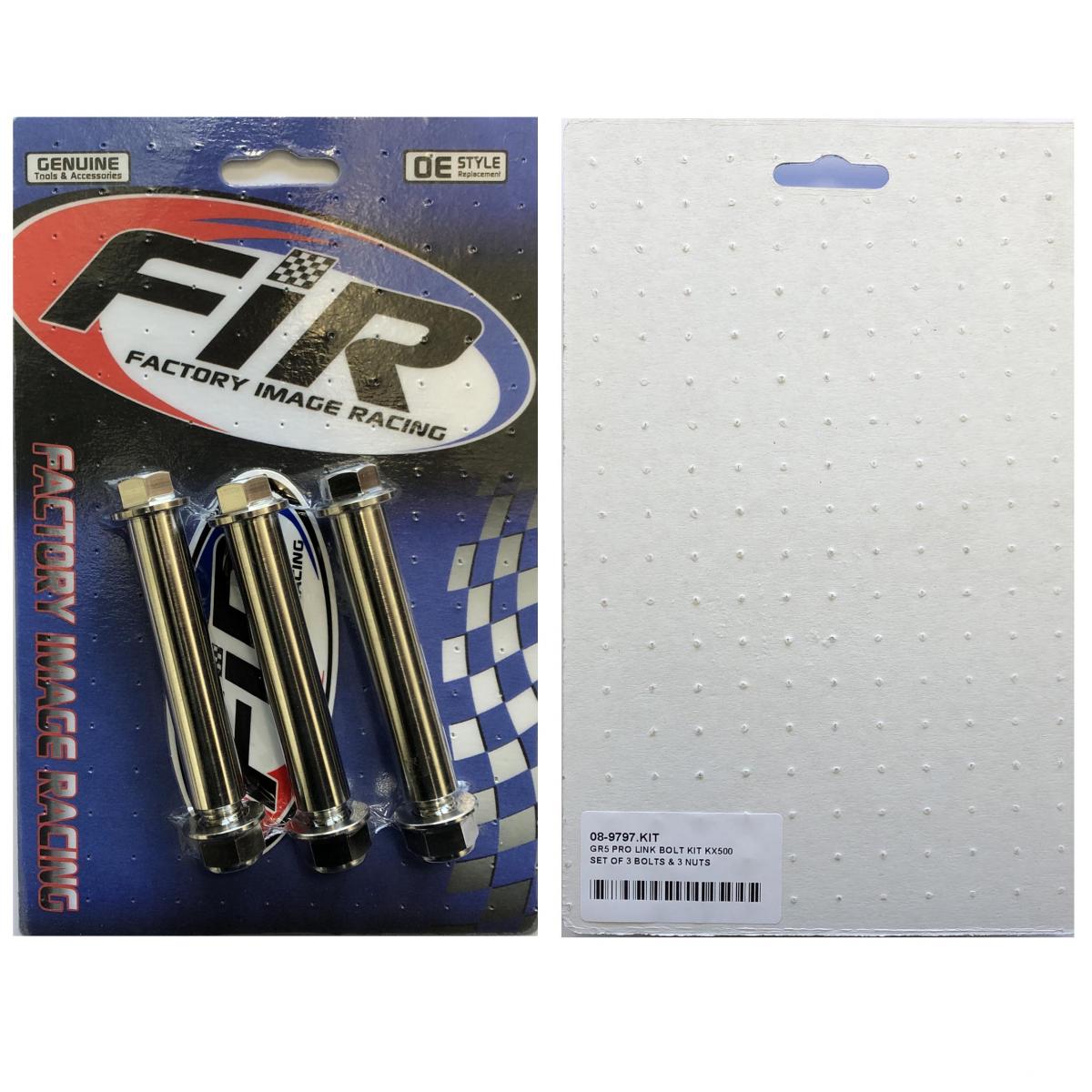 GR5 PRO LINK BOLT KIT KX500, KDX SET OF 3 BOLTS & 3 NUTS, 92150-1195 & 92015-1433 thumbnail 2