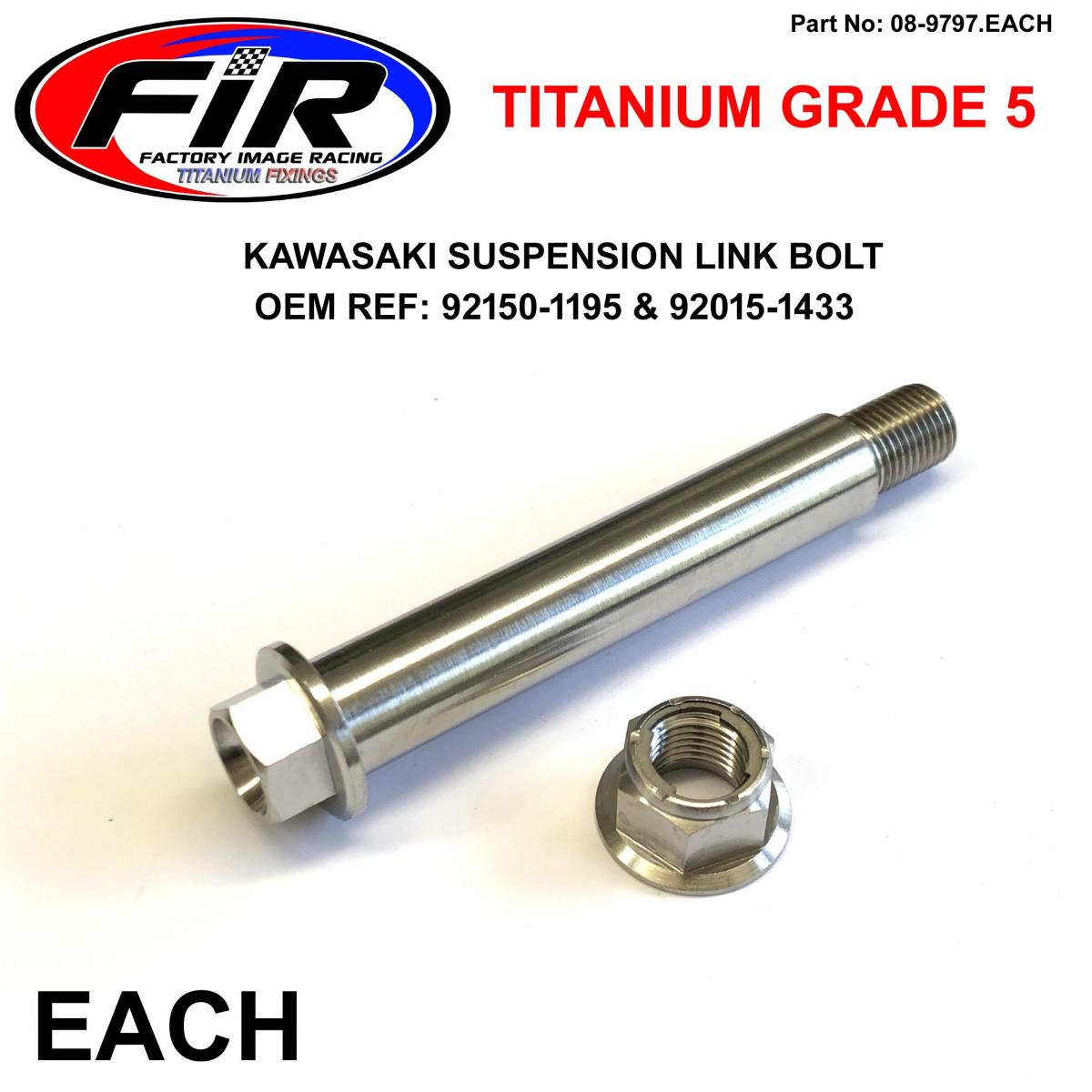 GR5 PRO LINK BOLT & NUT KX500, KDX 92150-1195 & 92015-1433 image 1