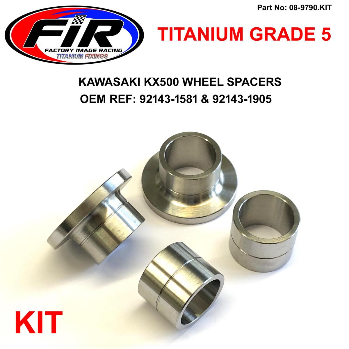 GR5 FW & RW SPACER KIT KX500, KX 125 250 500 / 1994>2004, 92143-1581 & 92143-1905 image 1