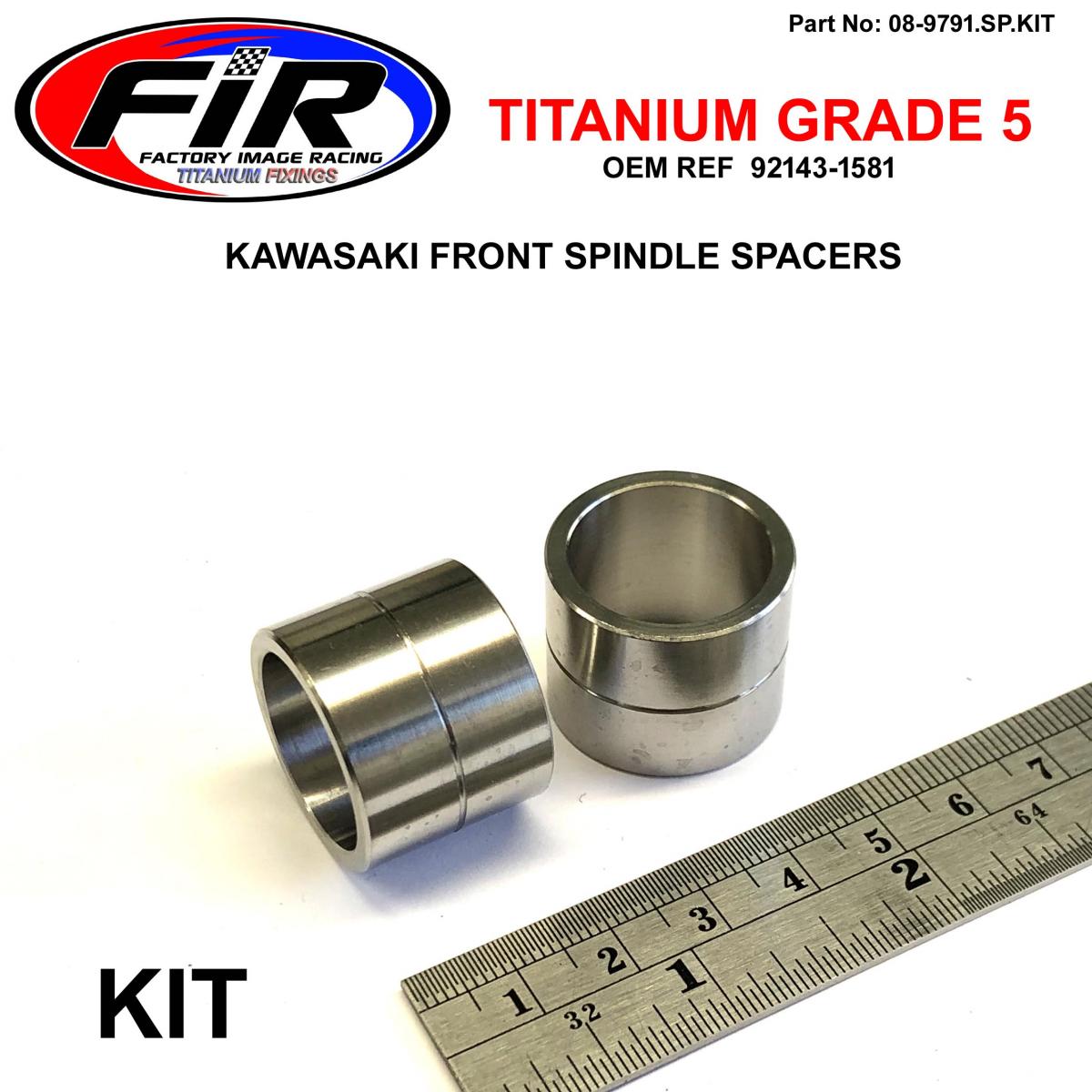 GR5 FRONT SPACER KIT KX500 250 125, 92143-1581 WHEEL SPACERS FRONT, 11-1027 / FACTROY IMAGE RACING image 1
