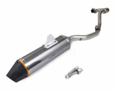 Full Exhaust Muffler System Slip On HONDA 03-17 CRF150F, MUFFLER ASSY 18300-KPT-306 PIPE 18320-KPT-A00 image 1