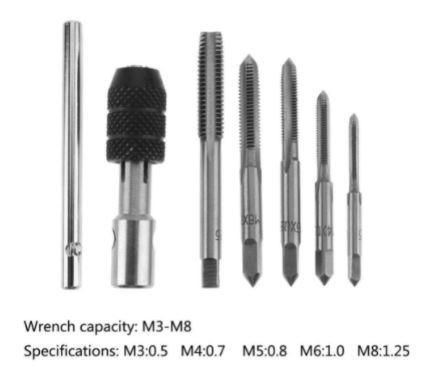 TAP WRENCH & TAP KIT 3-8mm thumbnail 2