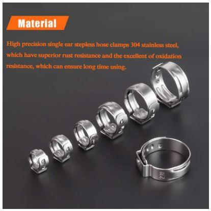 100PCS CLIPS TOOL CLAMP SET 6-21mm STEPLESS FUEL LINE thumbnail 3