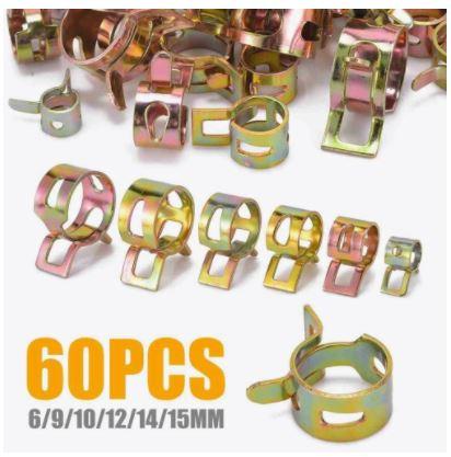 60pcs HOSE SPRING CLAMP KIT, INCLUDES HOSE CLIP TOOL 6-15mm thumbnail 2