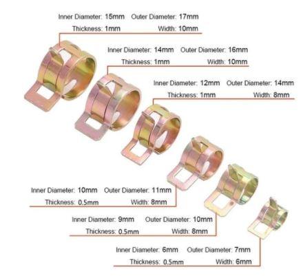 60pcs HOSE SPRING CLAMP KIT, INCLUDES HOSE CLIP TOOL 6-15mm thumbnail 3