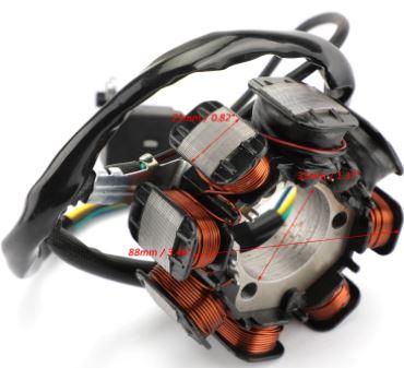 STATOR COIL MAGNETO HONDA, TRX200 A D FourTrax 200 1990-1991, 31120-HF1-000 31120-HF1-004 thumbnail 2