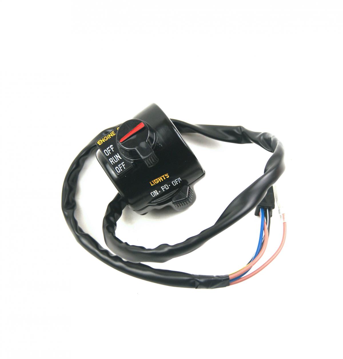 HANDLEBAR SWITCH RIGHT KAWASAKI1975-77 KH250 1972-75 MACH I 1972-75 MACH II 1975-78 KH40, 46132-025, MC-01A08