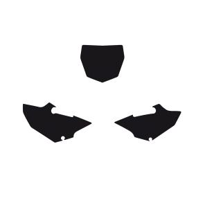 YAMAHA YZ125/250 2022 PRE CUTS, BLACKBIRD 3231/20 BLACK, NUMBER BOARD BACKGROUNDS image 1