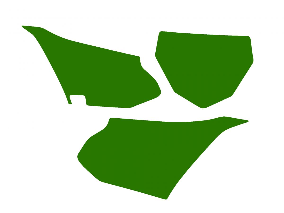YAMAHA YZ85 2022-24 PRE CUTS, BLACKBIRD 3232/30 GREEN, NUMBER BOARD BACKGROUNDS image 1