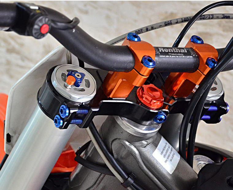 28.6mm Handlebar Clamp 52mm Risers Bar Mount In Silver for KTM Gas Gas BETA Husqvarna thumbnail 5