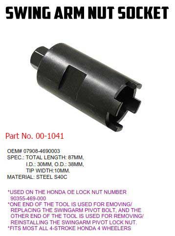 38mm SWING ARM NUT DRIVER, HONDA ATV, 07908-4690003 thumbnail 2