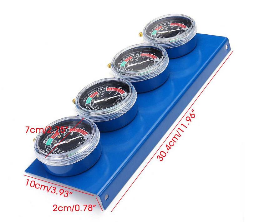 4 Pcs Motorcycle Carburetor Vacuum Gauges, Balancer Synchronizer Tool & Hose Kit thumbnail 2
