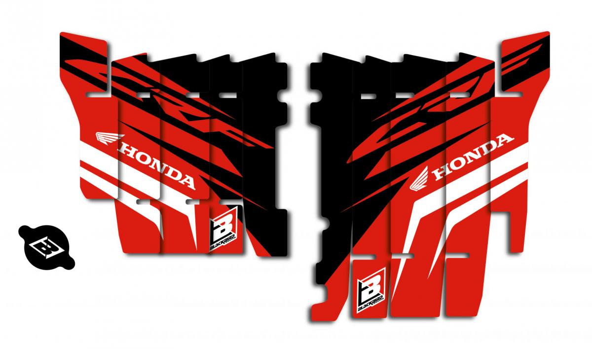 21-22 CRF450 RAD LOUVER DECAL, BLACKBIRD A108N image 1