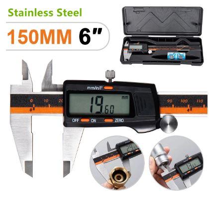 DIGITAL VERNIER CALIPER WITH LCD DISPLAY WITH INCH MM FRACTION CONVERSION 0.0005 ACCURACY thumbnail 4