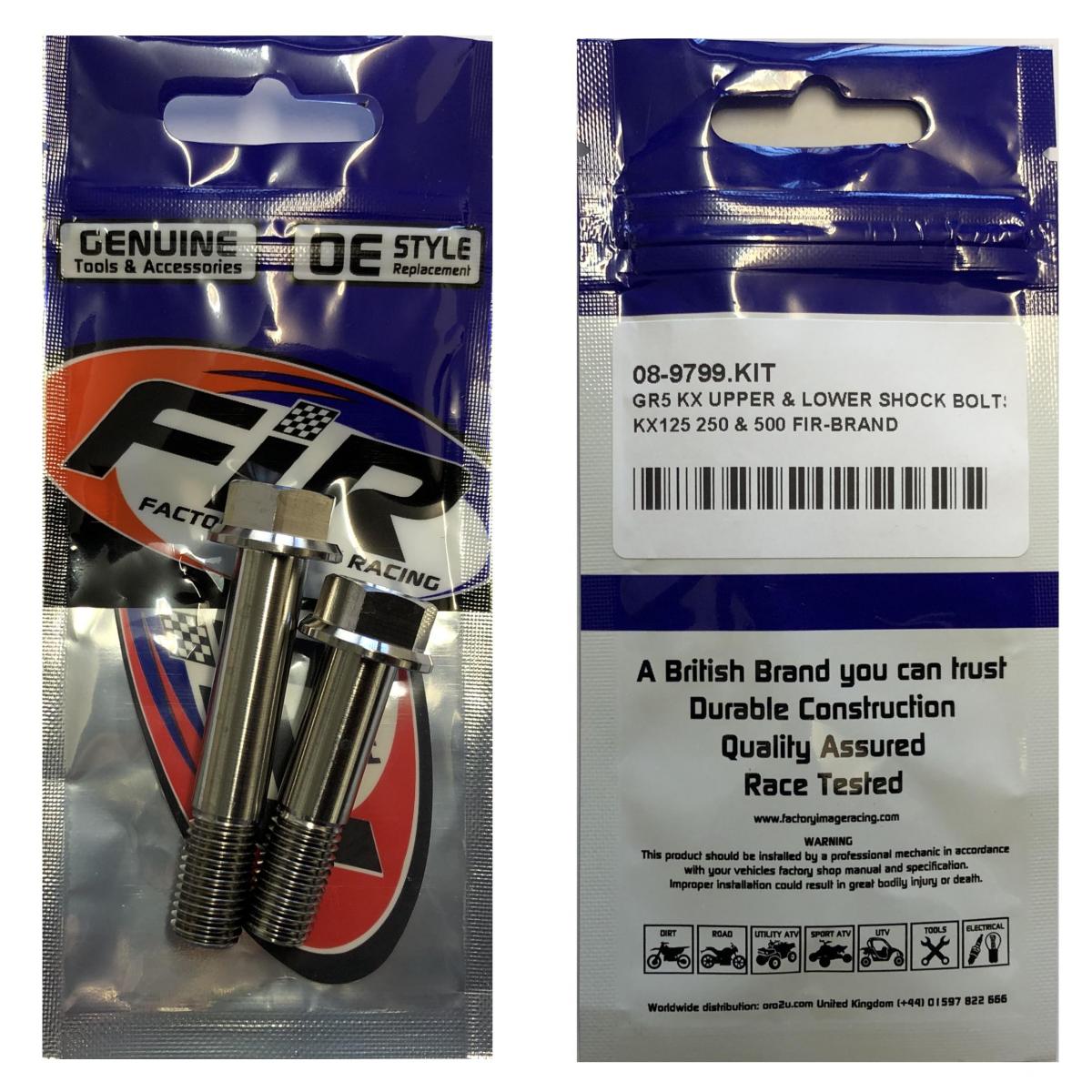 GR5 KX UPPER & LOWER SHOCK BOLTS, KX125 250 & 500 92150-1711 92002-1936 92002-1675 thumbnail 2