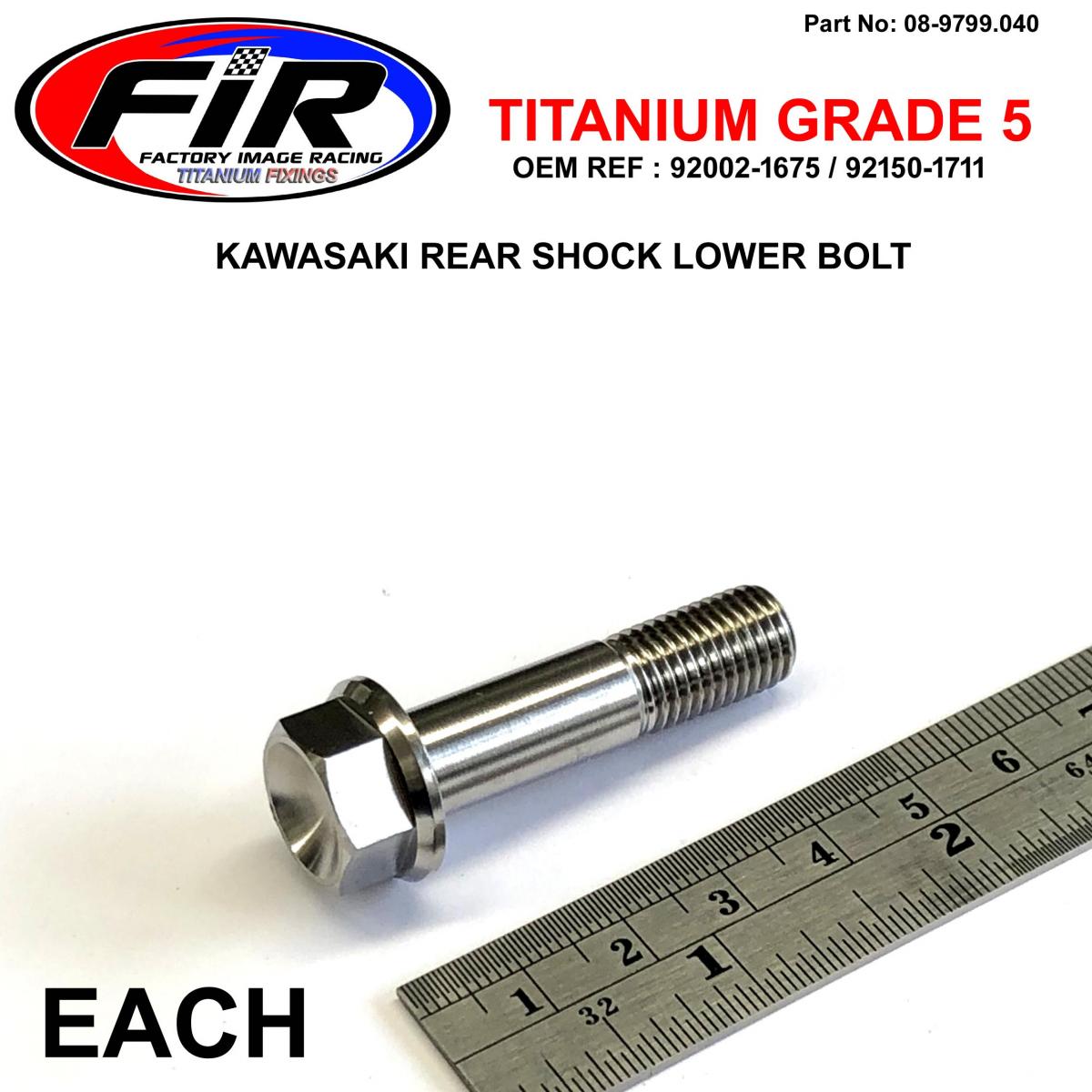 GR5 KX LOWER SHOCK BOLT M10, 40mm / KX125 250 & 500 92002-1675 / 92150-1711 image 1