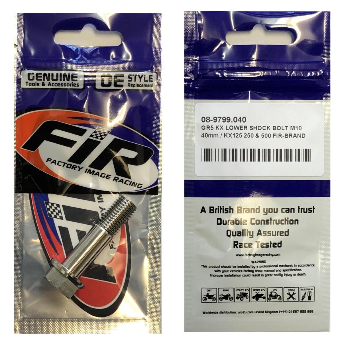 GR5 KX LOWER SHOCK BOLT M10, 40mm / KX125 250 & 500 92002-1675 / 92150-1711 thumbnail 2