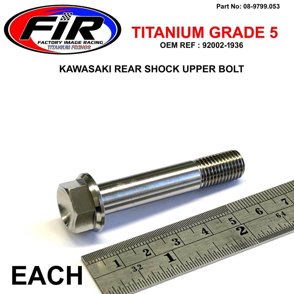 GR5 KX UPPER SHOCK BOLT M10, 53mm / KX125 250 & 500 92002-1936 image 1