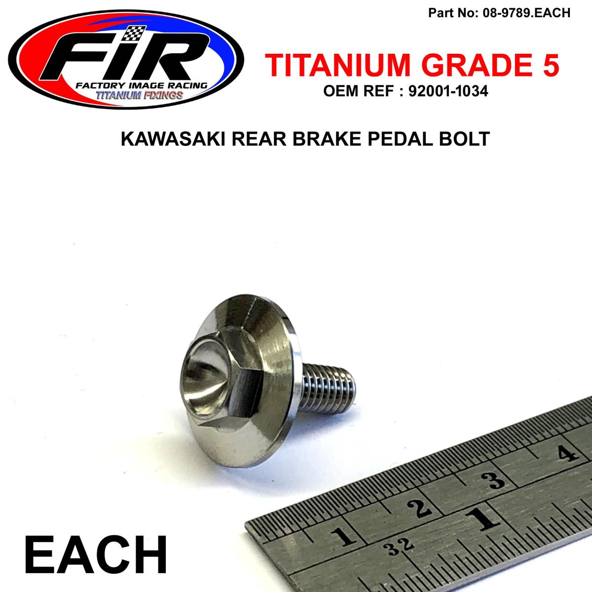 GR5 REAR BRAKE BOLT KX500, 92001-1034 M6x1.00mm, FACTROY IMAGE RACING image 1