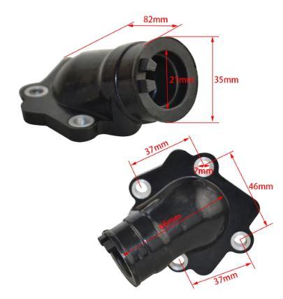 INTAKE FLANGE MANIFOLD & REED BLOCK, POL PREDATOR SCRAMBLER/YAM JOG 50 2 STORKE SCOOTER thumbnail 2