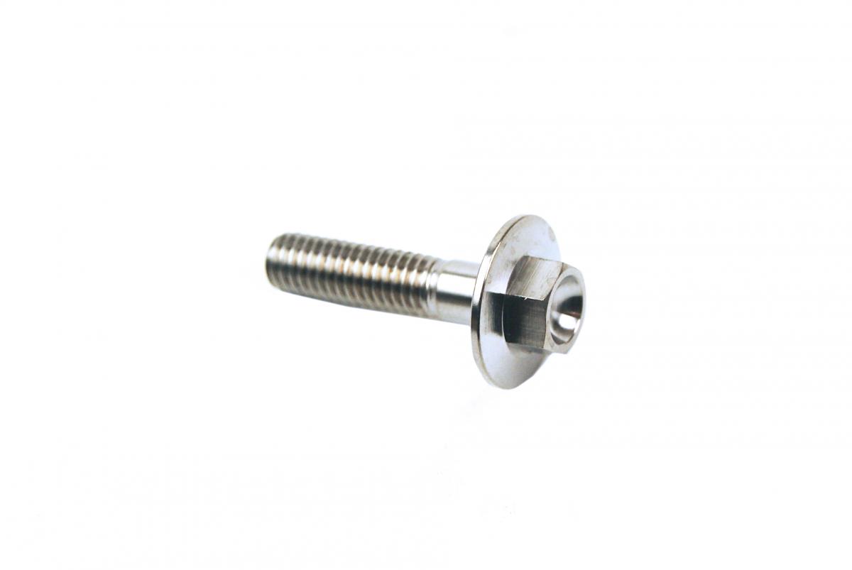 TITANIUM GR5 BOLT M6 x 25mm EACH, FLANGE OD: 15.90mm / HEX SIZE: 8mm, / PANEL BOLT FIXING PLASTIC thumbnail 2